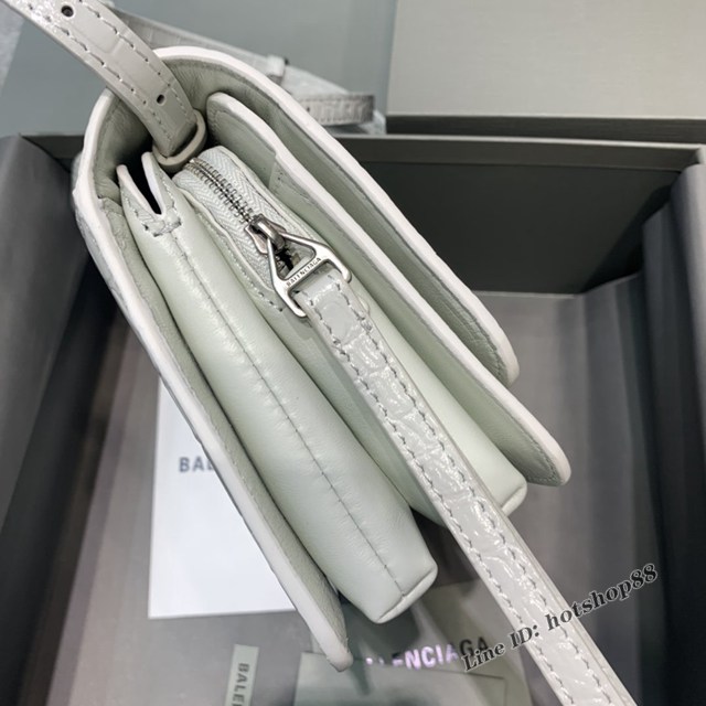 Balenciaga專櫃爆款肩背女包 巴黎世家最新鱷魚紋box單肩斜跨包 fyj1599